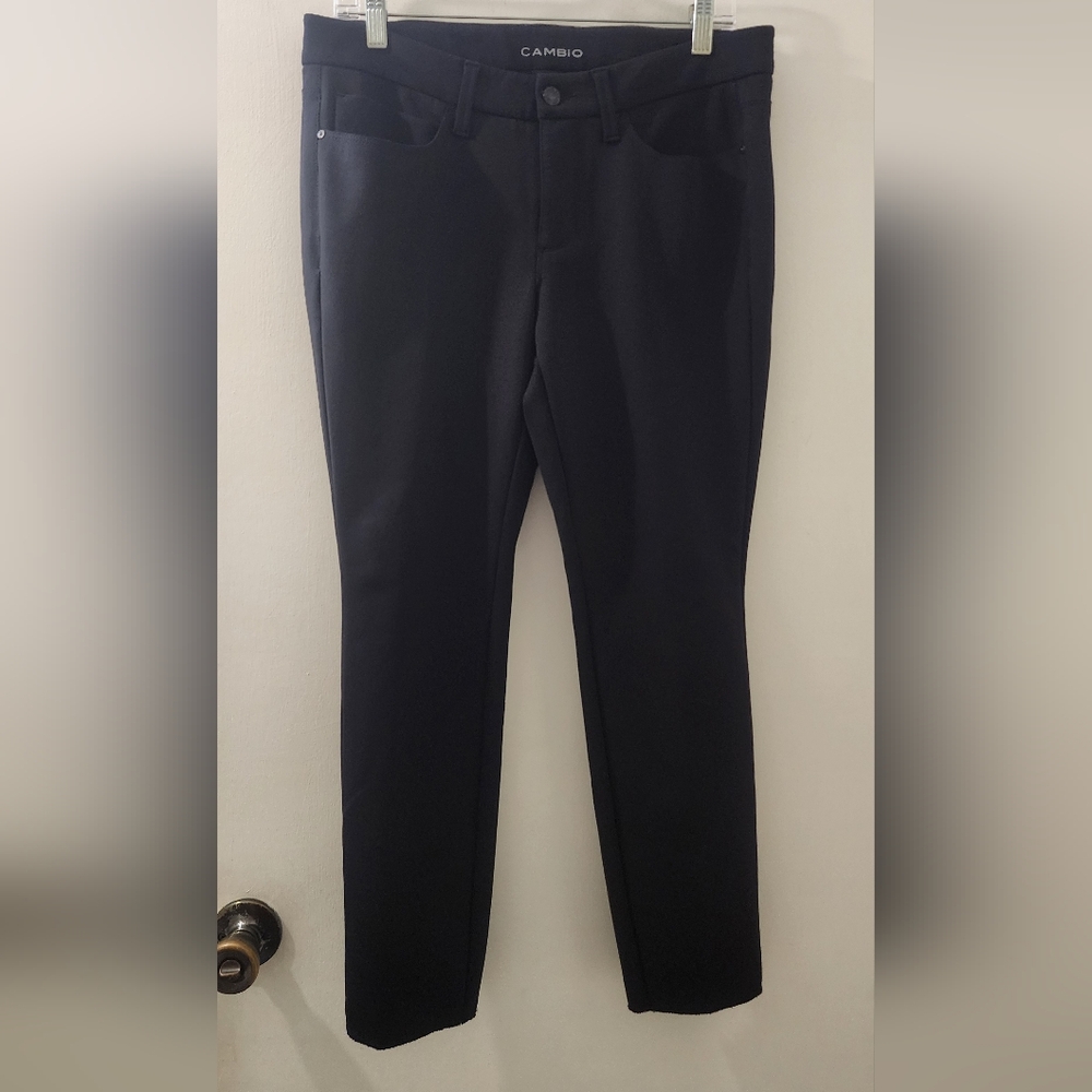 Cambio Black‎ Slim Fit Pants, Size 42.